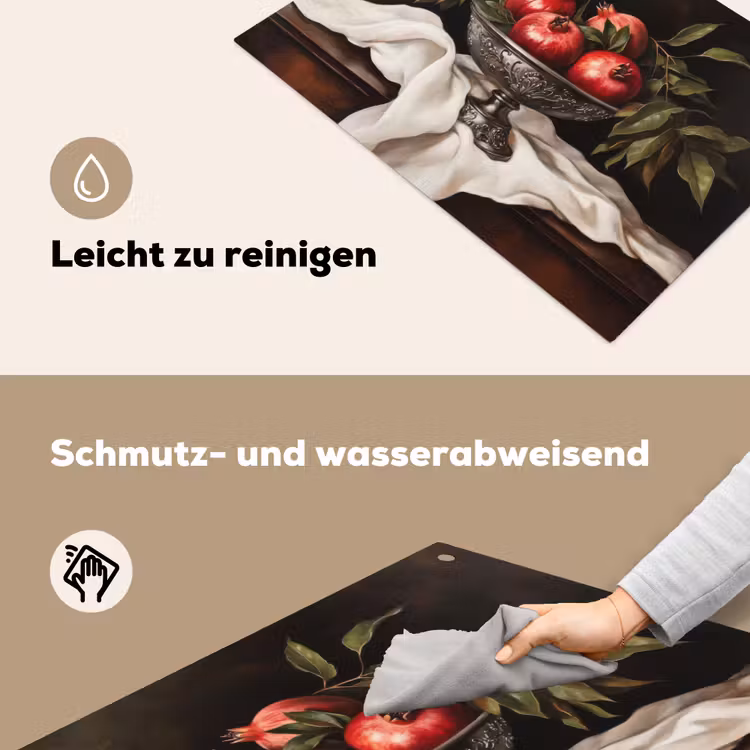 Granaatappels - Klassiek - Vintage Inductie beschemer met haakjes klein -ky-schoon-de