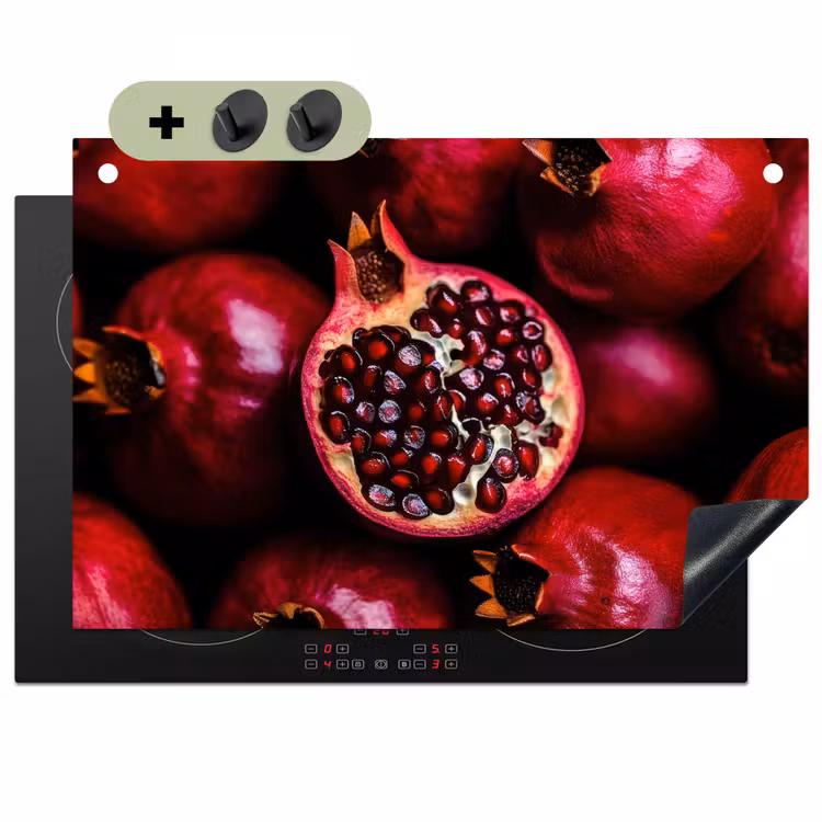 Granaatappel - Rood - Fruit Inductie beschemer met haakjes klein -3d