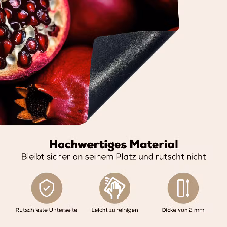 Granaatappel - Rood - Fruit Inductie beschemer met haakjes klein -ky-onderkant-de