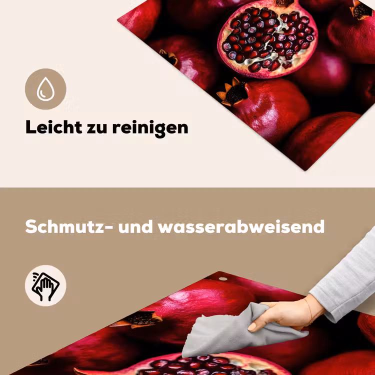 Granaatappel - Rood - Fruit Inductie beschemer met haakjes klein -ky-schoon-de