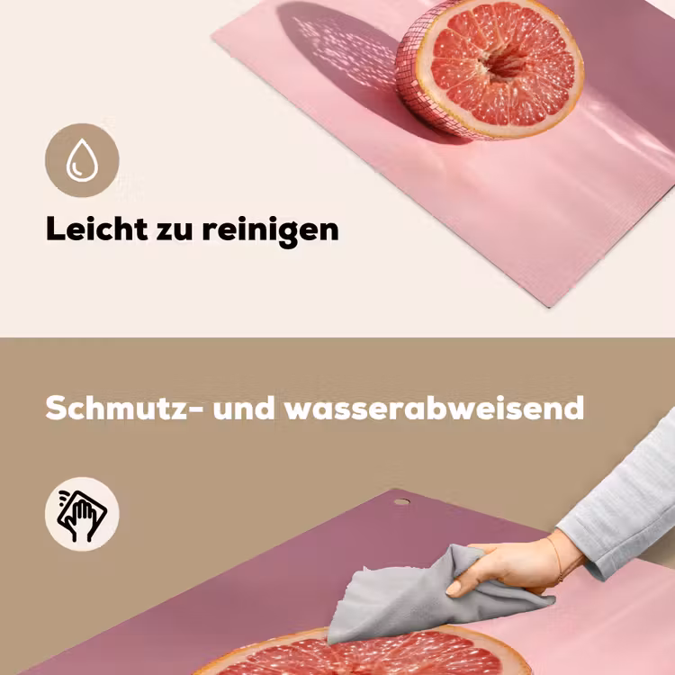 Grapefruit - Roze - Disco - Shiny Inductie beschemer met haakjes klein -ky-schoon-de