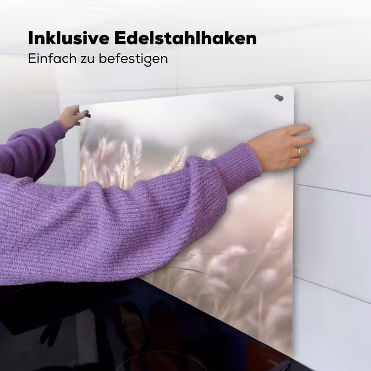Graspluimen - Wind - Beige - Mistig Inductie beschemer met haakjes middel -ky-ophangen-de