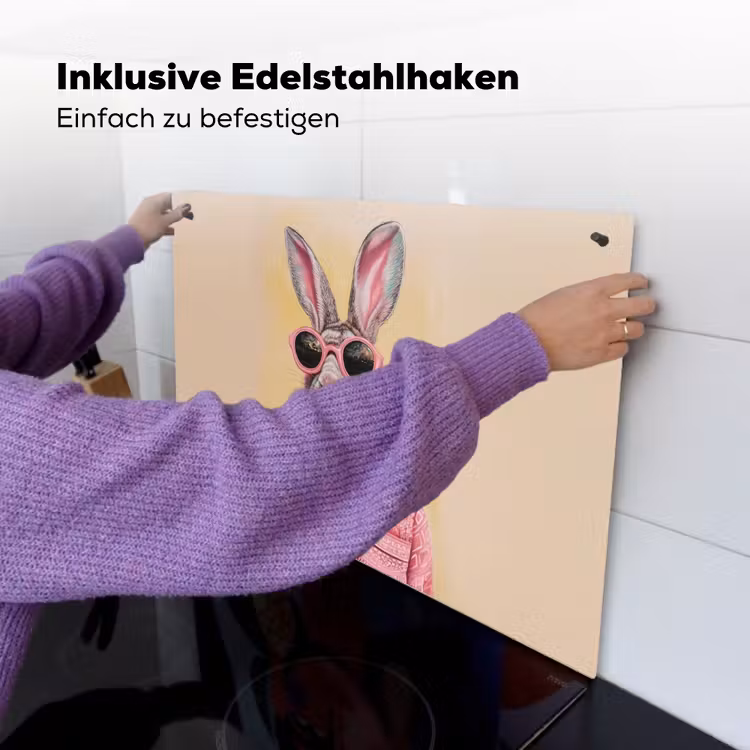 Grijs - Konijn - Blouse - Strik Inductie beschemer met haakjes klein -ky-ophangen-de