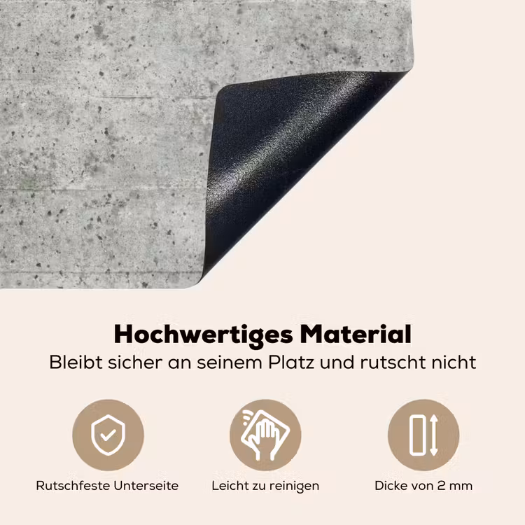 Grijs - Muur - Poriën Inductie beschemer met haakjes klein 777 -ky-onderkant-de