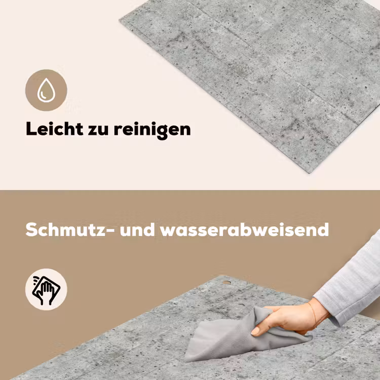 Grijs - Muur - Poriën Inductie beschemer met haakjes klein 777 -ky-schoon-de