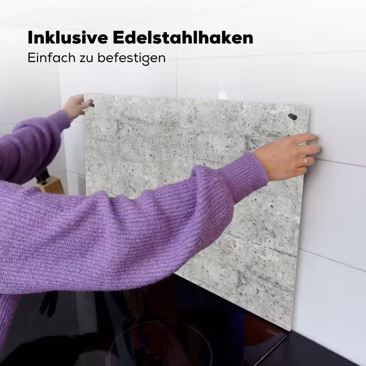 Grijs - Muur - Poriën Inductie beschemer met haakjes klein 777 -ky-ophangen-de