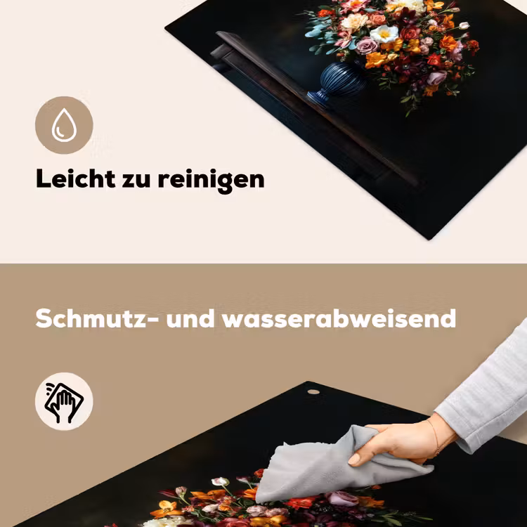 Groot - Bloemen - Vaas - Boeket Inductie beschemer met haakjes klein -ky-schoon-de