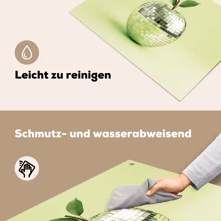 Groen - Disco - Decoratie - Appel Inductie beschemer met haakjes klein -ky-schoon-de