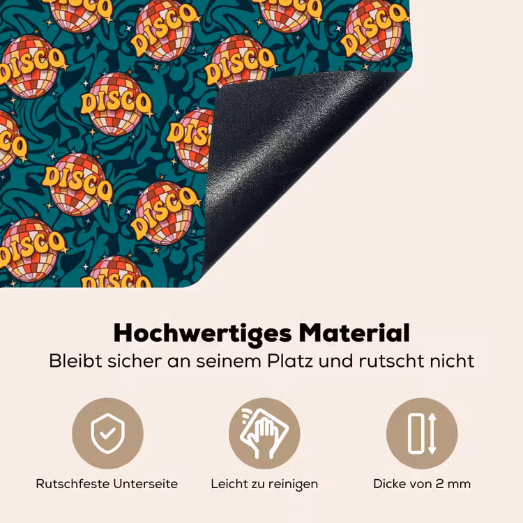 Groen - Disco - Patroon Inductie beschemer met haakjes klein 777 -ky-onderkant-de