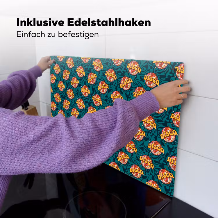 Groen - Disco - Patroon Inductie beschemer met haakjes klein 777 -ky-ophangen-de