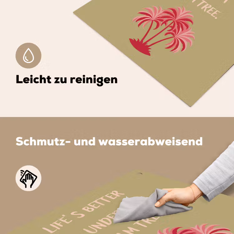 Groen - Zomer - Quote - Palmboom Inductie beschemer met haakjes middel -ky-schoon-de