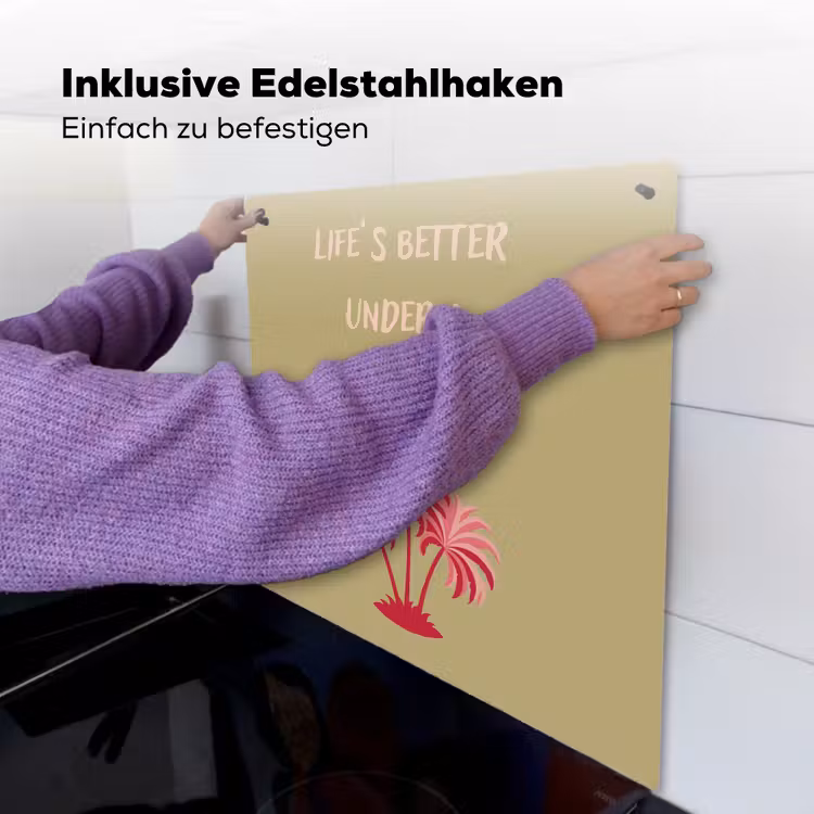 Groen - Zomer - Quote - Palmboom Inductie beschemer met haakjes middel -ky-ophangen-de