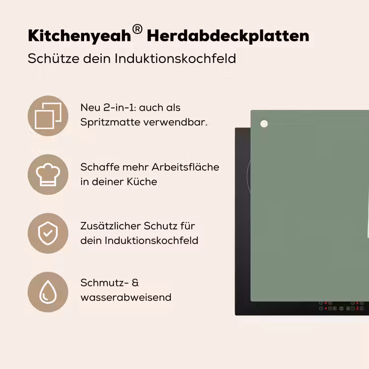 Groen - Waterijsje - Stokje - Illustratie Inductie beschemer met haakjes klein -ky-usp-de
