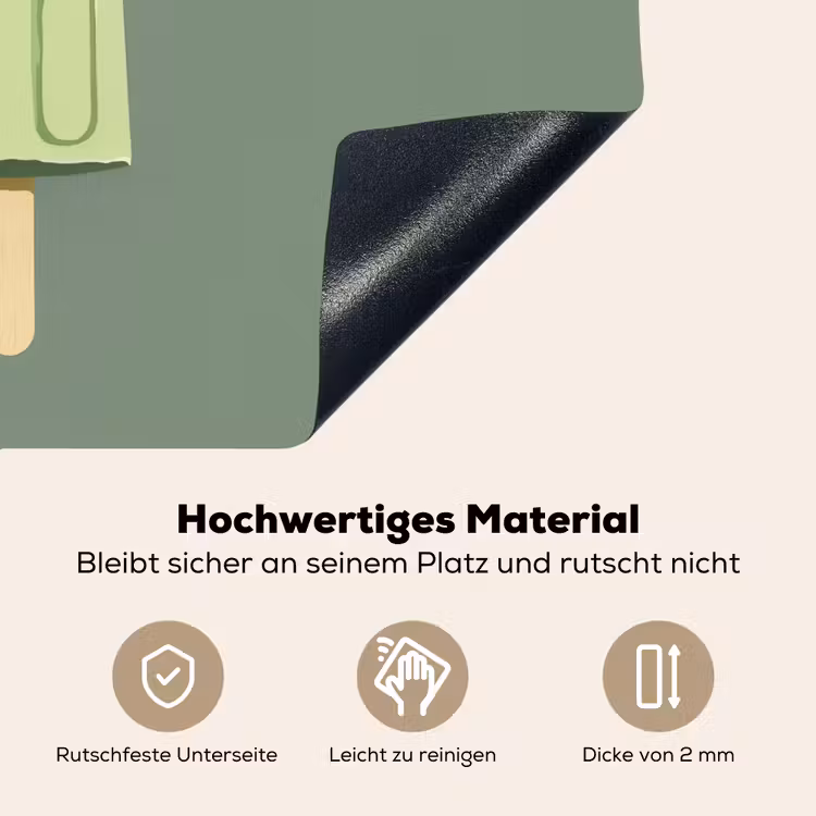 Groen - Waterijsje - Stokje - Illustratie Inductie beschemer met haakjes klein -ky-onderkant-de