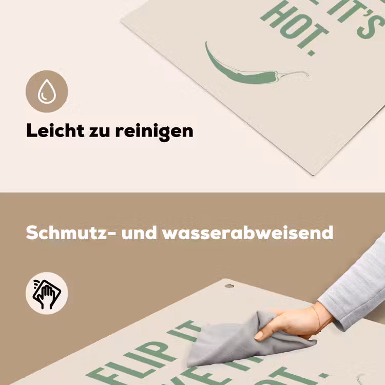 Groen - Quote - Zomer - Chilipeper Inductie beschemer met haakjes middel -ky-schoon-de