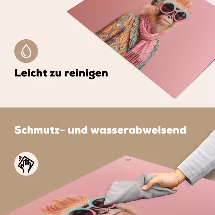 Sjaal - Aap - Zonnebril - Jasje Inductie beschemer met haakjes klein -ky-schoon-de