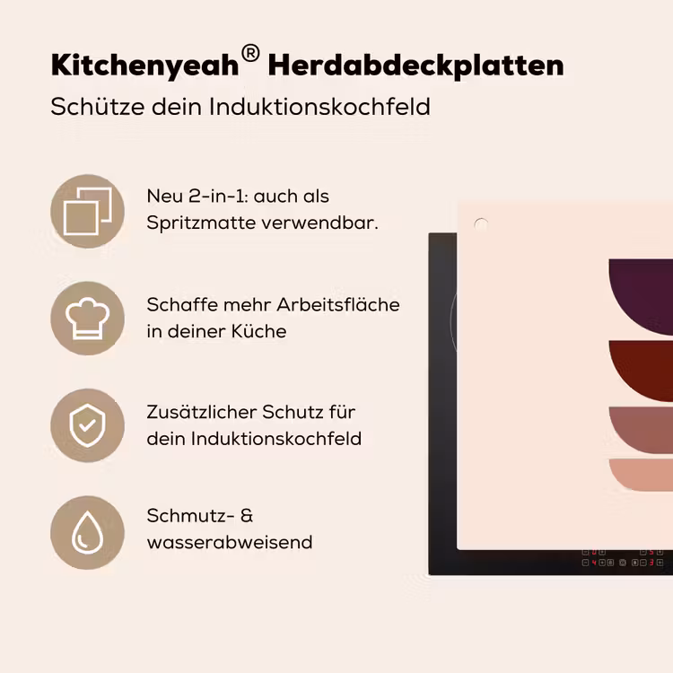 Harmonieus - Symmetrisch - Rood Inductie beschemer met haakjes middel -ky-usp-de