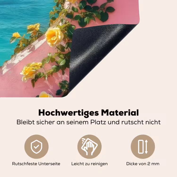 Hart - Zee - Muur Inductie beschemer met haakjes klein -ky-onderkant-de