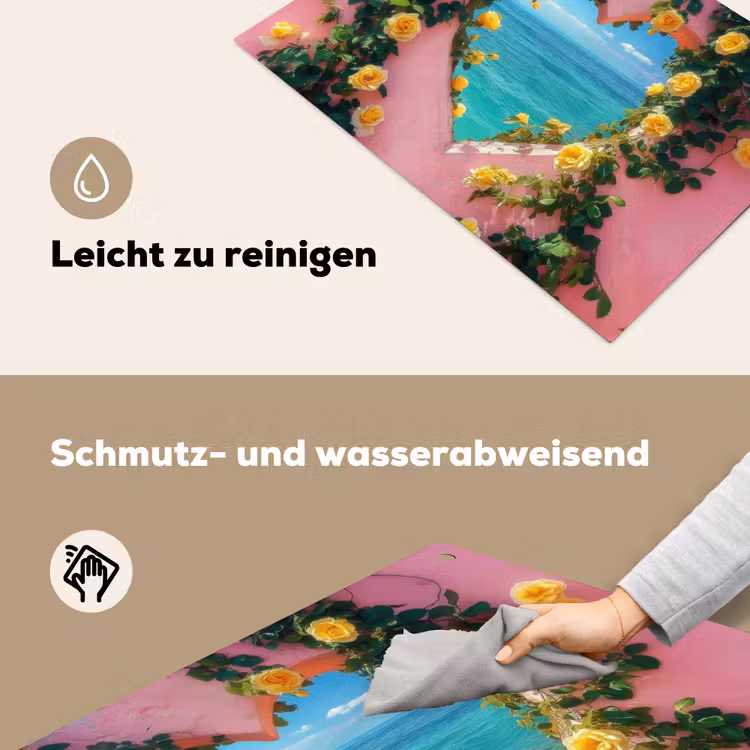 Hart - Zee - Muur Inductie beschemer met haakjes klein -ky-schoon-de