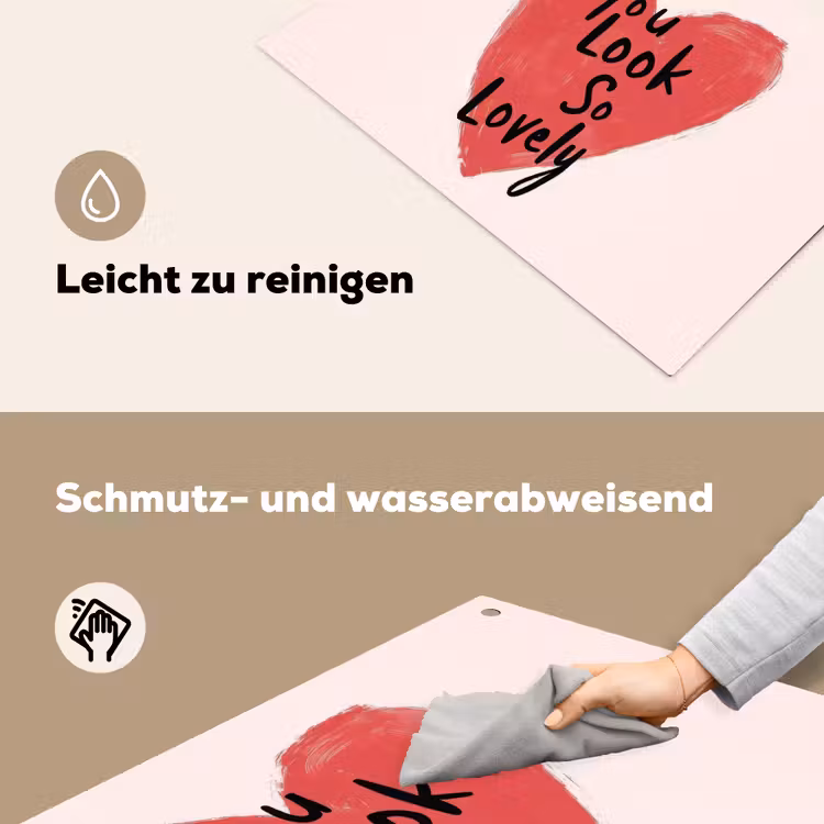 Hart - Rood - Valentijn Inductie beschemer met haakjes klein -ky-schoon-de