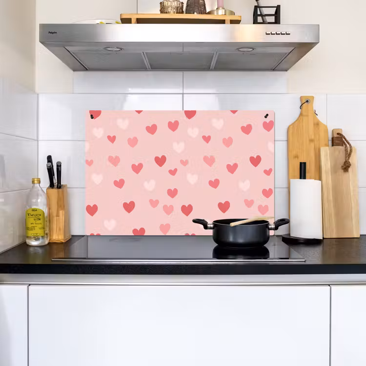 Hartjes - Patroon - Roze Inductie beschemer met haakjes klein -sfeer2