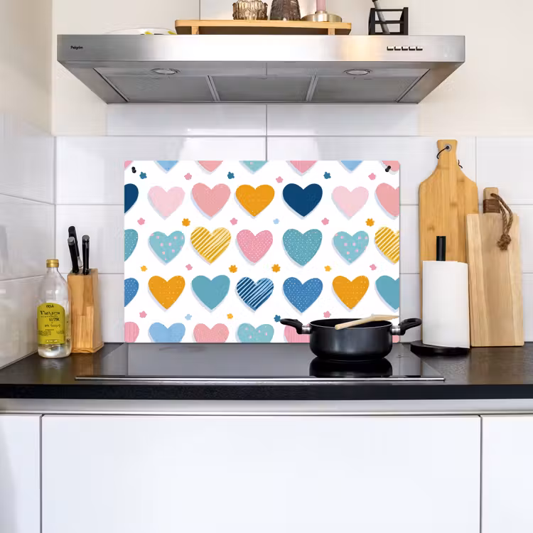 Hartjes - Pastel - Patroon Inductie beschemer met haakjes klein -sfeer2