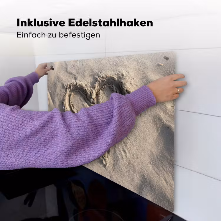 Hartvorm - Getekend - Beige - Zand Inductie beschemer met haakjes middel -ky-ophangen-de