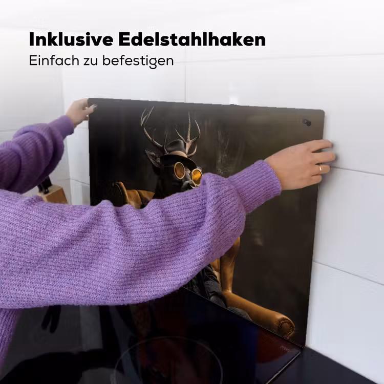 Hert - Zonnebril - Zwart - Pak Inductie beschemer met haakjes klein -ky-ophangen-de
