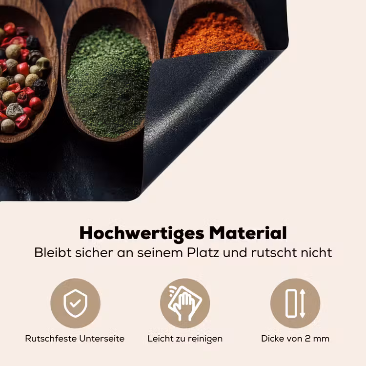 Houten - Lepels - Specerijen - Kruiden Inductie beschemer met haakjes klein -ky-onderkant-de