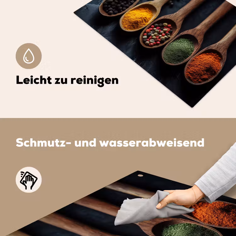 Houten - Lepels - Specerijen - Kruiden Inductie beschemer met haakjes klein -ky-schoon-de