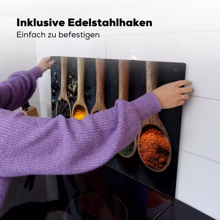 Houten - Lepels - Specerijen - Kruiden Inductie beschemer met haakjes klein -ky-ophangen-de