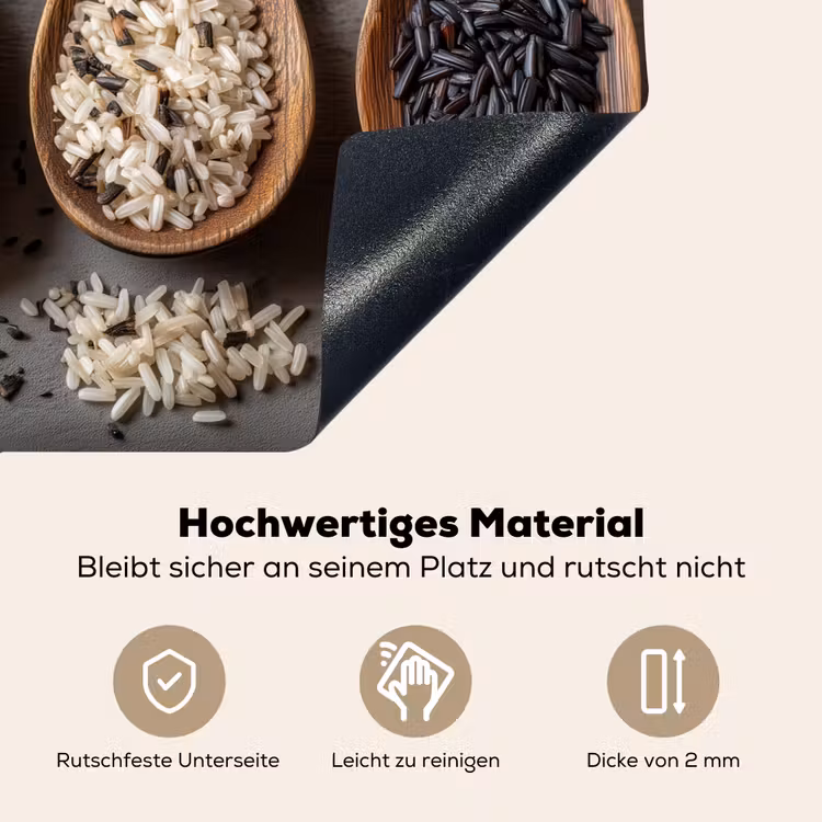 Houten - Lepels - Rijst - Zaden Inductie beschemer met haakjes klein -ky-onderkant-de
