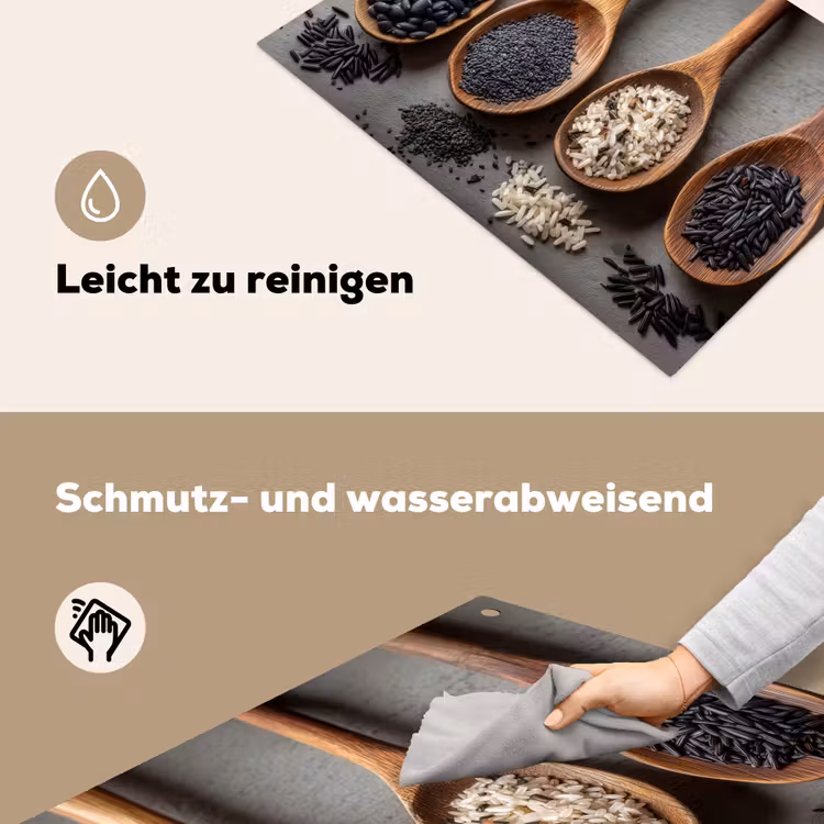 Houten - Lepels - Rijst - Zaden Inductie beschemer met haakjes klein -ky-schoon-de