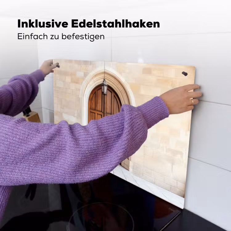 Houten - Deur - Lantaarn Inductie beschemer met haakjes klein -ky-ophangen-de