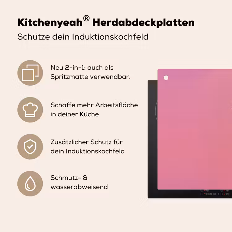 Hoorntje - Schepijs - Roze Inductie beschemer met haakjes klein -ky-usp-de