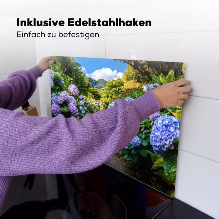 Hortsensia - Pad - Bloemen Inductie beschemer met haakjes klein -ky-ophangen-de