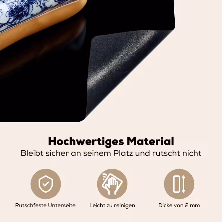 Hotdog - Porselein - Delfts blauw - Eten Inductie beschemer met haakjes klein -ky-onderkant-de