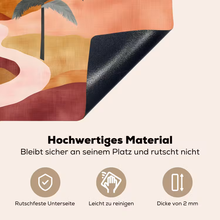 Heuvels - Palmbomen - Abstract Inductie beschemer met haakjes klein -ky-onderkant-de