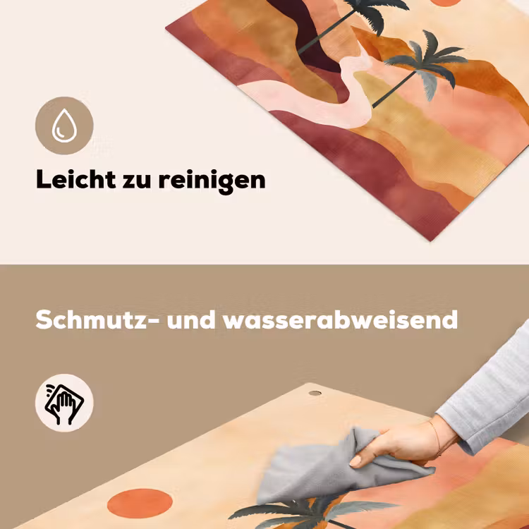 Heuvels - Palmbomen - Abstract Inductie beschemer met haakjes klein -ky-schoon-de