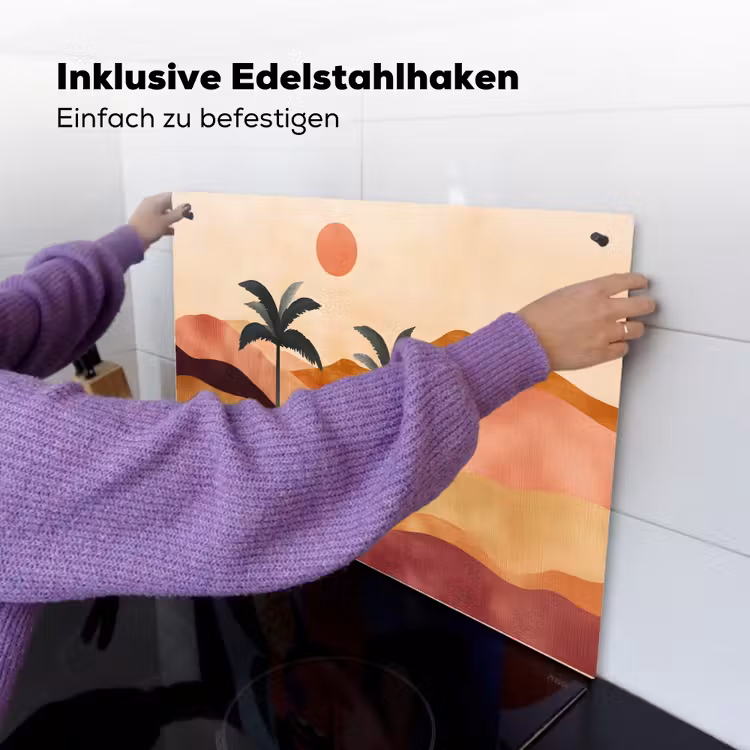 Heuvels - Palmbomen - Abstract Inductie beschemer met haakjes klein -ky-ophangen-de