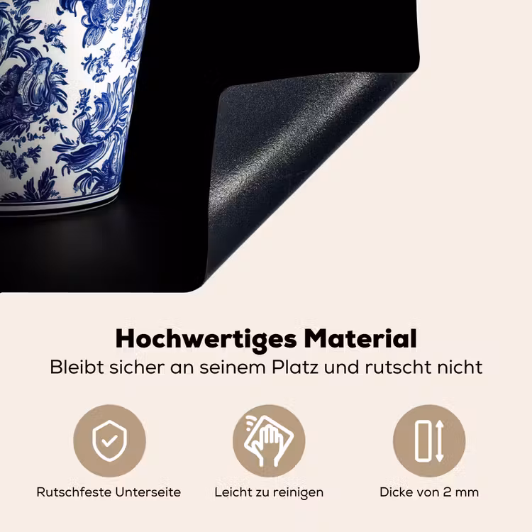 Kip - Bucket - Delfts blauw - Lekker Inductie beschemer met haakjes klein -ky-onderkant-de