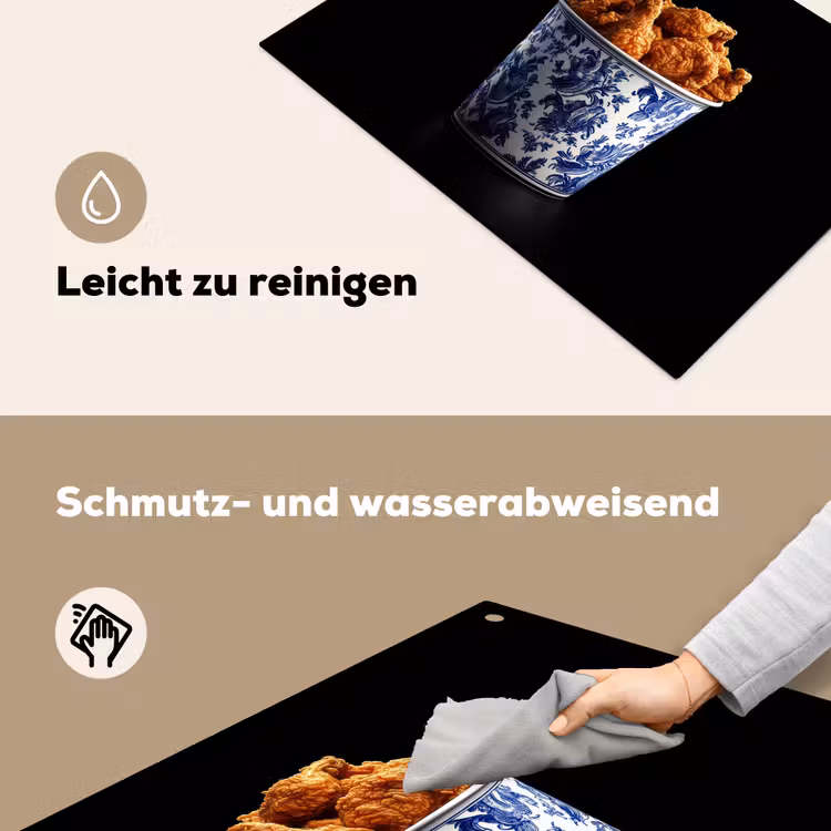 Kip - Bucket - Delfts blauw - Lekker Inductie beschemer met haakjes klein -ky-schoon-de