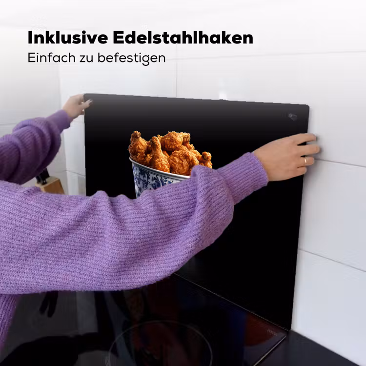 Kip - Bucket - Delfts blauw - Lekker Inductie beschemer met haakjes klein -ky-ophangen-de