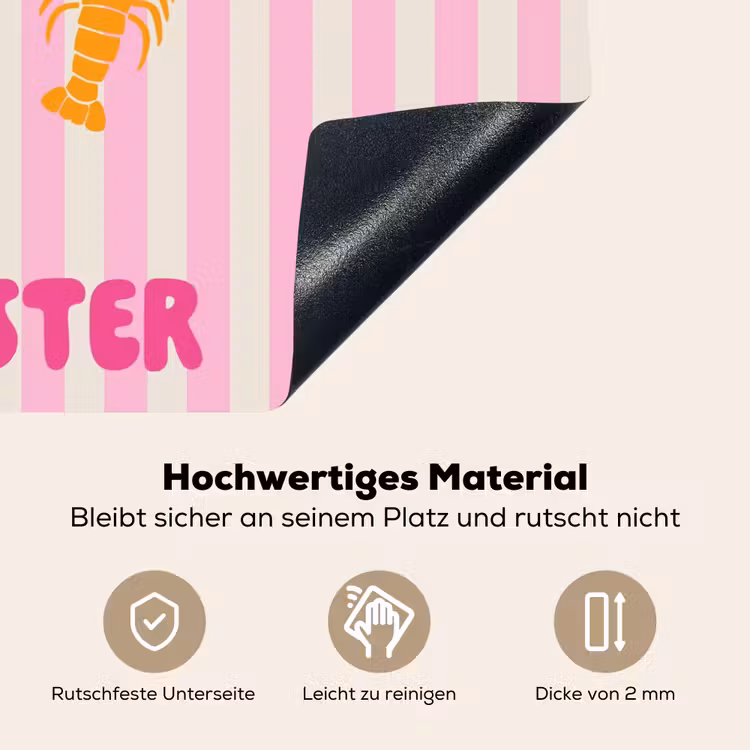 Lobster - Love - Valentijn Inductie beschemer met haakjes klein -ky-onderkant-de