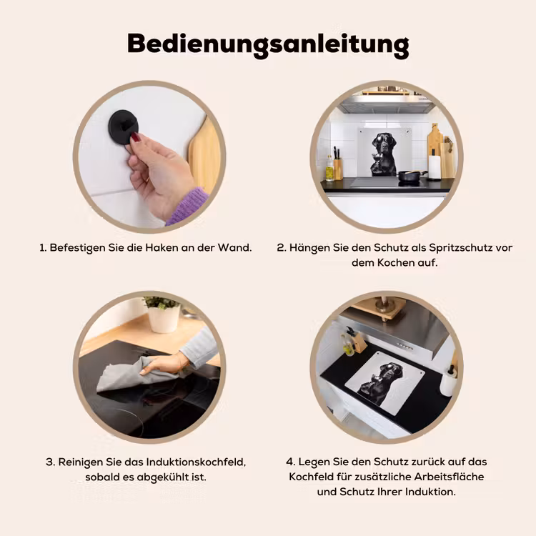 Hond - Zwart - Wijnglas - Zonnebril Inductie beschemer met haakjes middel -ky-gebruik-de