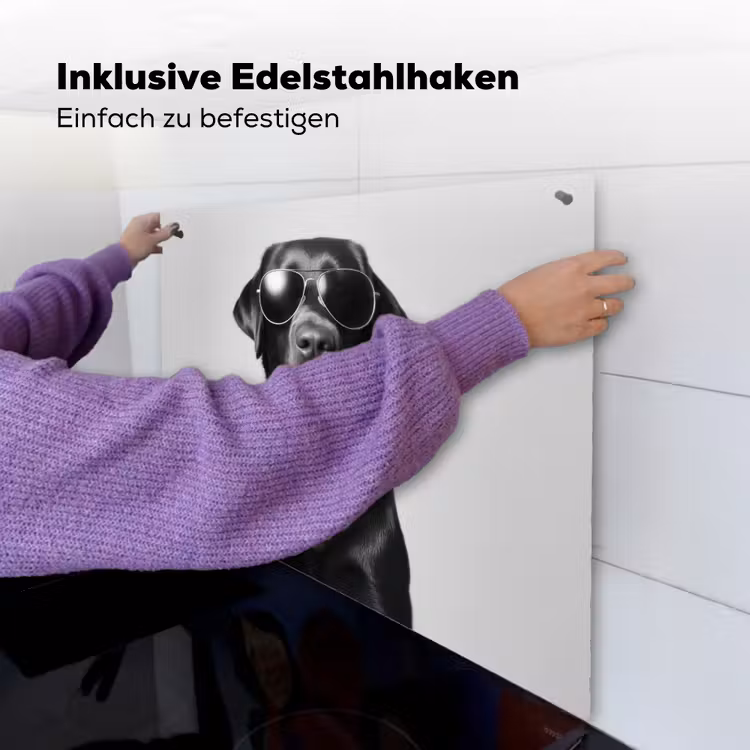 Hond - Zwart - Wijnglas - Zonnebril Inductie beschemer met haakjes middel -ky-ophangen-de