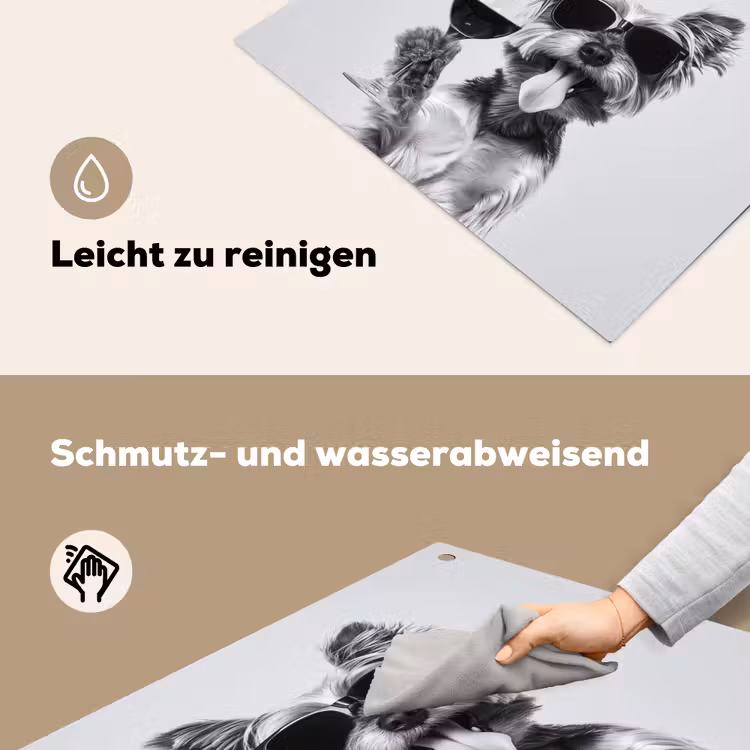 Hondje - Wijnglas - Zonnebril - Enthousiast Inductie beschemer met haakjes middel -ky-schoon-de