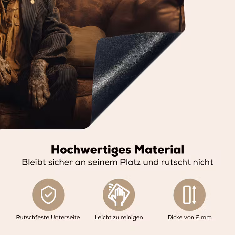 Hond - Sigaar - Hoed - Pak Inductie beschemer met haakjes klein -ky-onderkant-de
