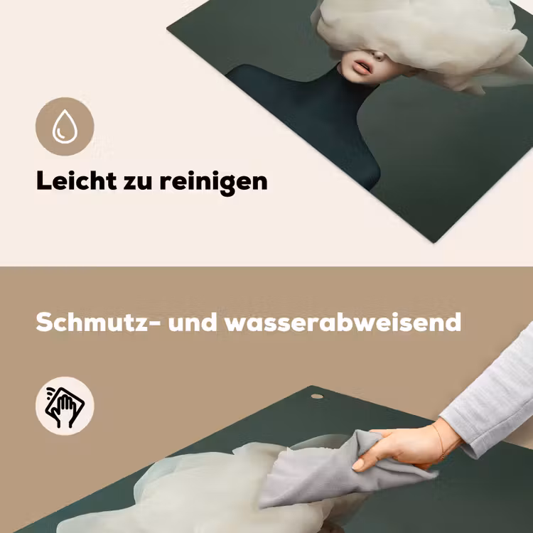 Hoed - Vrouw - Beige Inductie beschemer met haakjes klein -ky-schoon-de