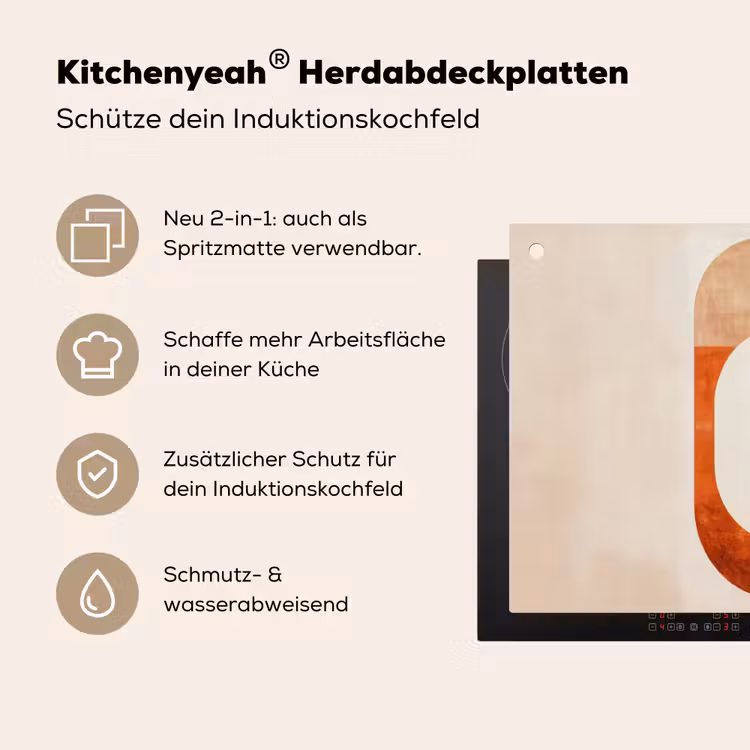 Illustratie - Abstract - Vormen - Rood Inductie beschemer met haakjes klein -ky-usp-de